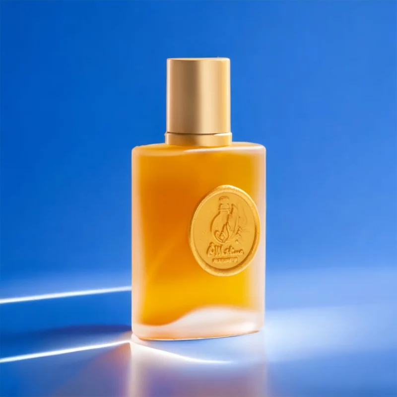 Parfum Kannauj sur fond bleu